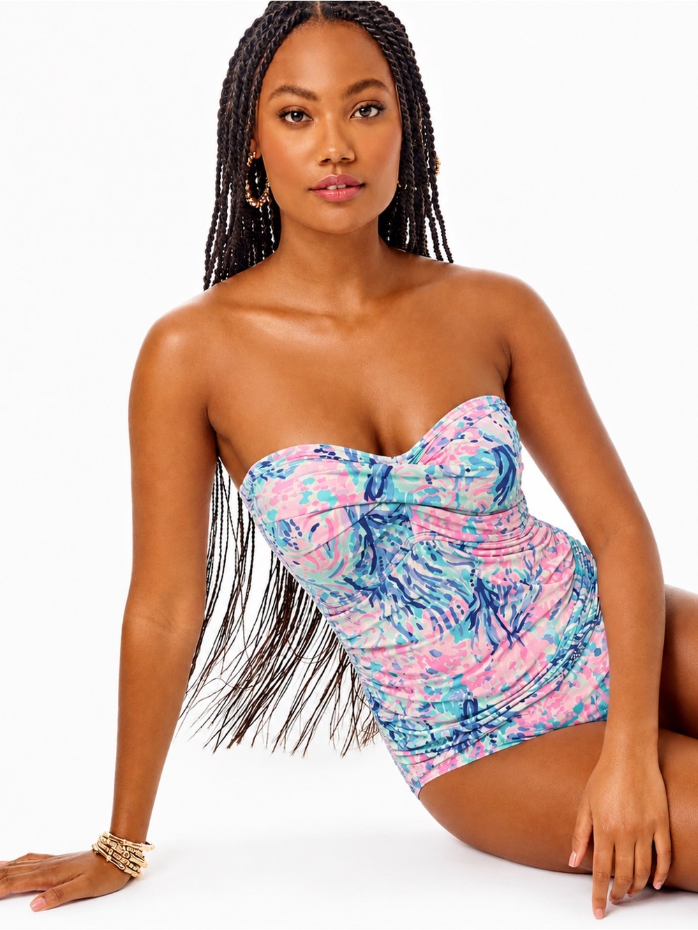 Lilly Pulitzer Ladies one piece Flamenco Swimsuit: size 16. Slightly faded.